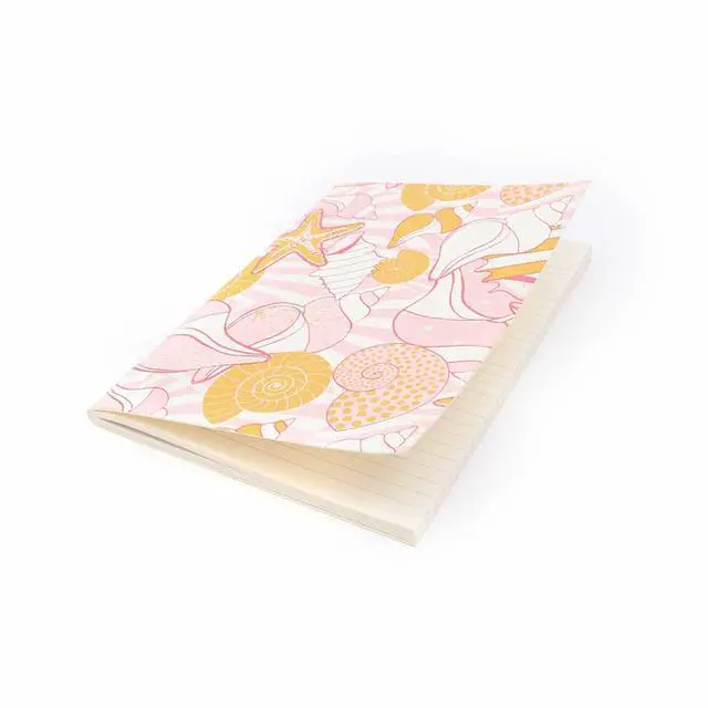 Alt view image 3 of 5 - ExpoBazaar Soft Cover Orange Seashells Note Book - Pack of 5