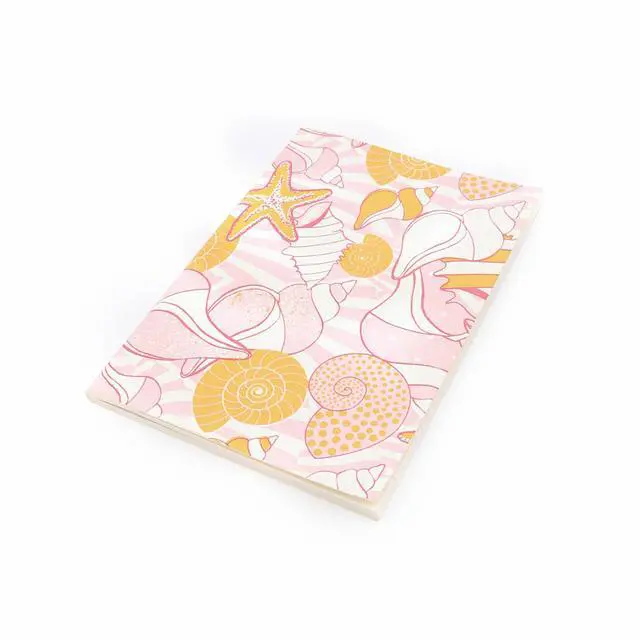 Alt view image 2 of 5 - ExpoBazaar Soft Cover Orange Seashells Note Book - Pack of 5