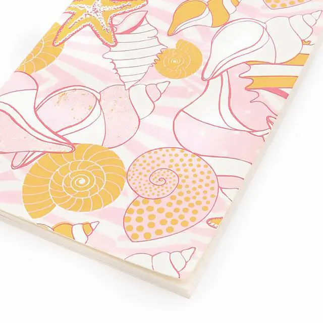 Alt view image 4 of 5 - ExpoBazaar Soft Cover Orange Seashells Note Book - Pack of 5