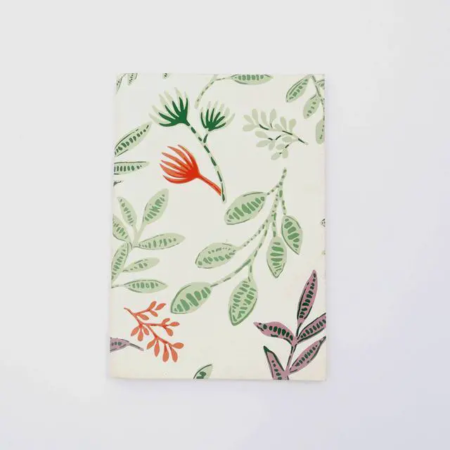 Alt view image 4 of 5 - ExpoBazaar Soft Cover Off white/Green Flowers Note Book - Pack of 5