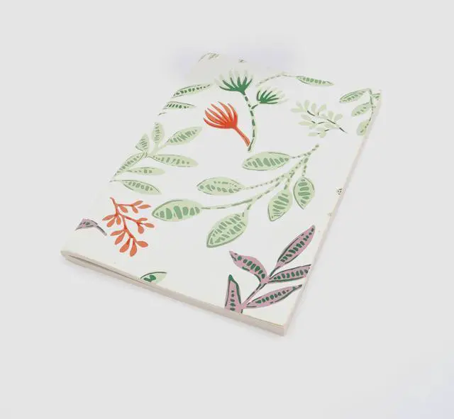 Alt view image 5 of 5 - ExpoBazaar Soft Cover Off white/Green Flowers Note Book - Pack of 5