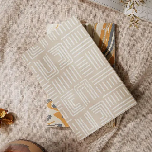 Main image of ExpoBazaar Soft Cover Brown Abstract Note Book - Pack of 5