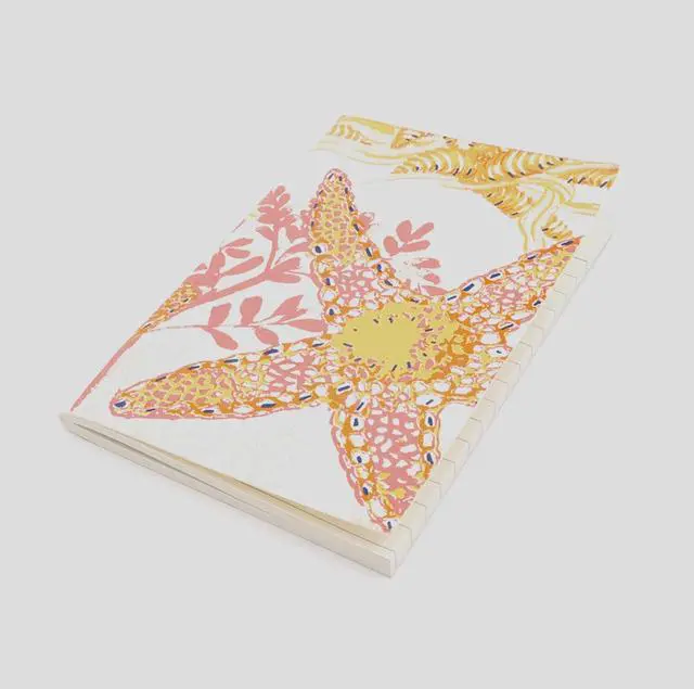 Alt view image 5 of 5 - ExpoBazaar Soft Cover Orange Starfish Note Book - Pack of 5