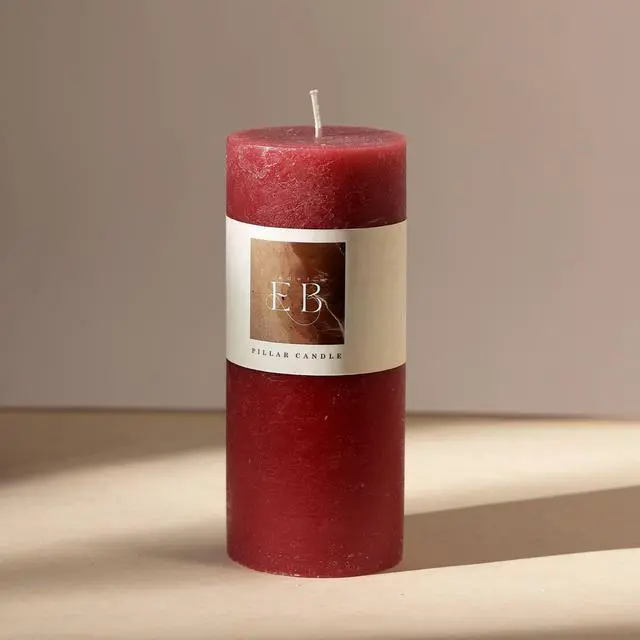Main image of ExpoBazaar Rustic Pillar Candle (3" x 7") | Elegant & Long-Lasting Wax Candle for Home Décor | Warm Glow for Relaxation, Celebrations & Everyday Use | Perfect for Centerpieces, Lanterns & Gifting