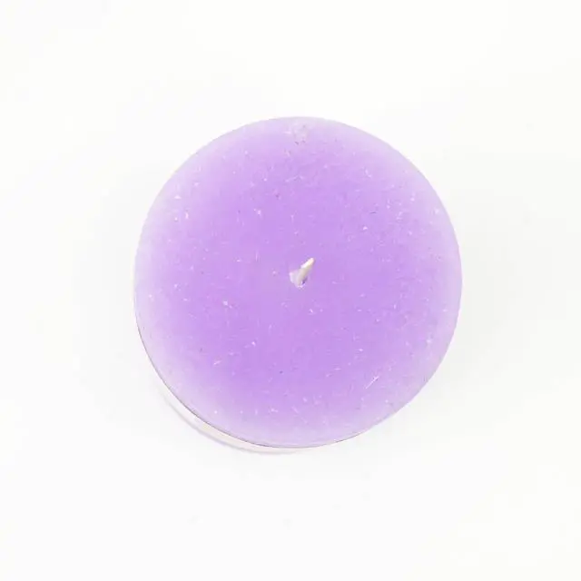 Alt view image 6 of 6 - ExpoBazaar Rustic Pillar Candle (3" x 5")  Purple | Elegant & Long-Lasting Wax Candle for Home Décor | Warm Glow for Relaxation, Celebrations & Everyday Use | Perfect for Centerpiece