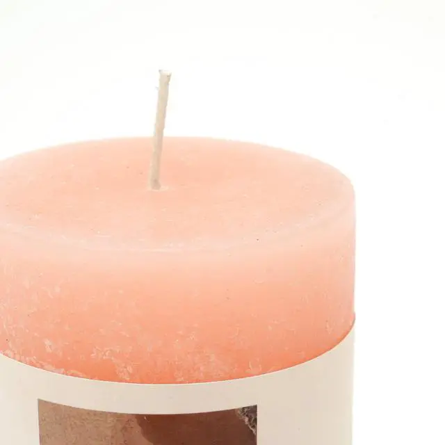 Alt view image 6 of 6 - ExpoBazaar Rustic Pillar Candle (3" x 5")  Pink | Elegant & Long-Lasting Wax Candle for Home Décor | Soft Glow for Relaxation, Celebrations & Everyday Use | Perfect for Centerpieces & Lanterns