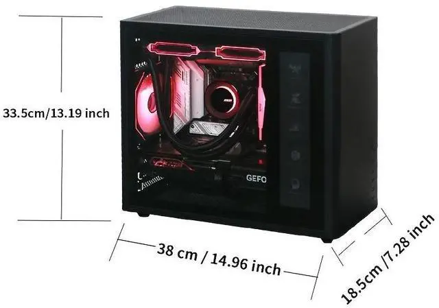 Alt view image 2 of 7 - Gintol SOEYI U350 PRO micro atx case/mini itx case computer case small chassis pc supports 240 water cooling radiator chassis desktop computer case host chassis