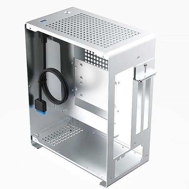 Alt view image 7 of 7 - Gintol zzaw A1P all aluminum alloy mini itx case computer case pc casechassis FLEX (small 1U) power supply for home office mini portable HTPC computer host small chassis 5.8L