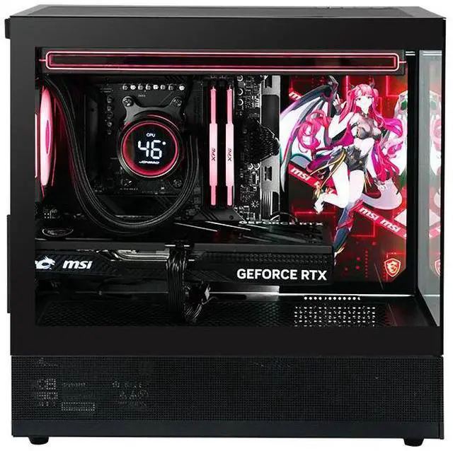 Alt view image 4 of 7 - V930 atx/microatx computer case, desktop computer host case, side view sea view room tower case, gaming and esports 360 water-cooled gaming computer case