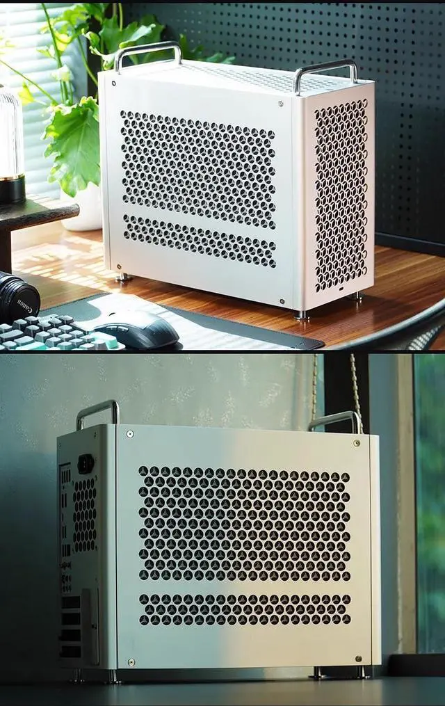 Alt view image 5 of 5 - Gintol ZZAW B2 Pro all aluminum chassis computer case micro-ATX,mini-ITX motherboard/ATX/SFX power supply 240 water-cooled computer host small chassis B2 PRO mesh version (front panel opening)