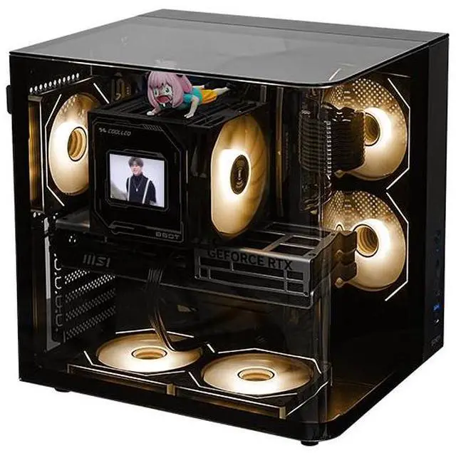 Alt view image 5 of 7 - GINTOL SOEYI CH3+ ATX/micro Atx/ITX Desktop Computer Host Computer Case, Side View Sea View Room, 240 Water-cooled Computer Case
