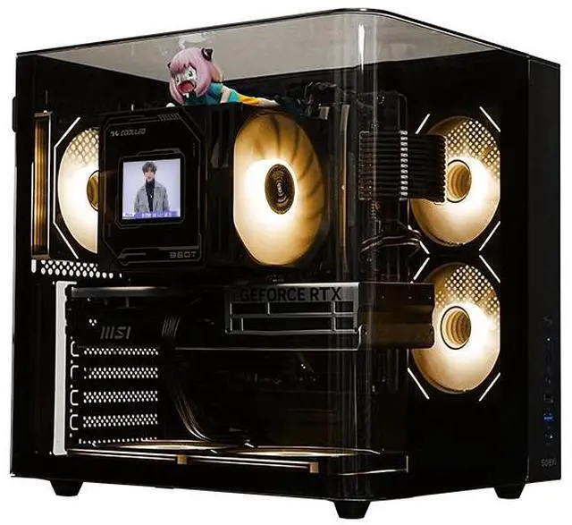 Main image of GINTOL SOEYI CH3+ ATX/micro Atx/ITX Desktop Computer Host Computer Case, Side View Sea View Room, 240 Water-cooled Computer Case