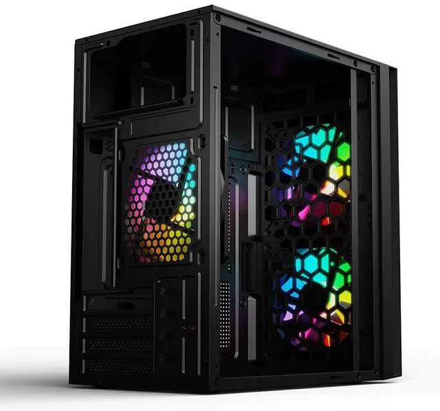 Alt view image 6 of 6 - M1 desktop computer matx case mini small-sized portable host case for home, business, and office computer cases