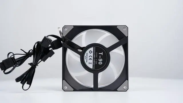 Alt view image 4 of 6 - Gintol T90 cooling  9CM ARGB case fans light [small 4-pin interface] Intelligent temperature-controlled fan silent PWM intelligent temperature-controlled cooling