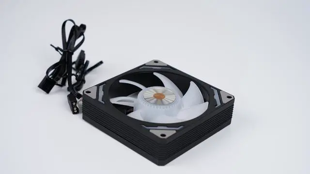 Alt view image 5 of 6 - Gintol T90 cooling  9CM ARGB case fans light [small 4-pin interface] Intelligent temperature-controlled fan silent PWM intelligent temperature-controlled cooling