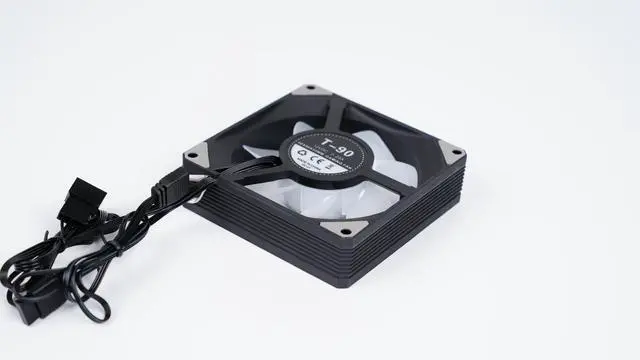 Alt view image 6 of 6 - Gintol T90 cooling  9CM ARGB case fans light [small 4-pin interface] Intelligent temperature-controlled fan silent PWM intelligent temperature-controlled cooling