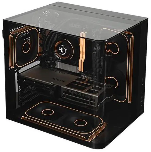 Main image of GINTOL CH3+ ATX/micro Atx/ITX /ATX Mid-Tower PC Gaming Case Desktop Computer Host Computer Case, Side View Sea View Room, 240 Water-cooled Computer Pc Case