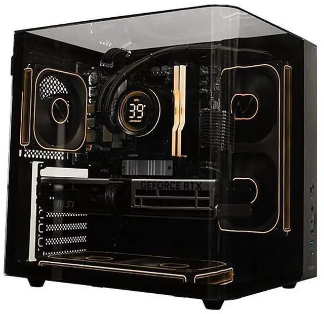 Alt view image 6 of 7 - GINTOL CH3+ ATX/micro Atx/ITX /ATX Mid-Tower PC Gaming Case Desktop Computer Host Computer Case, Side View Sea View Room, 240 Water-cooled Computer Pc Case