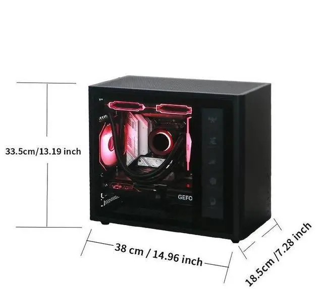 Alt view image 2 of 5 - Gintol U350 PRO micro atx case/mini itx case computer case small chassis pc supports 240 water cooling radiator chassis desktop computer case host chassis