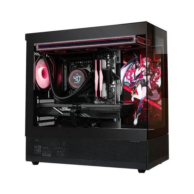 Alt view image 3 of 6 - V930 atx/micro atx case/atx computer case, desktop computer host case, side view sea view room tower case, gaming and esports 360 water-cooled gaming computer Pc case