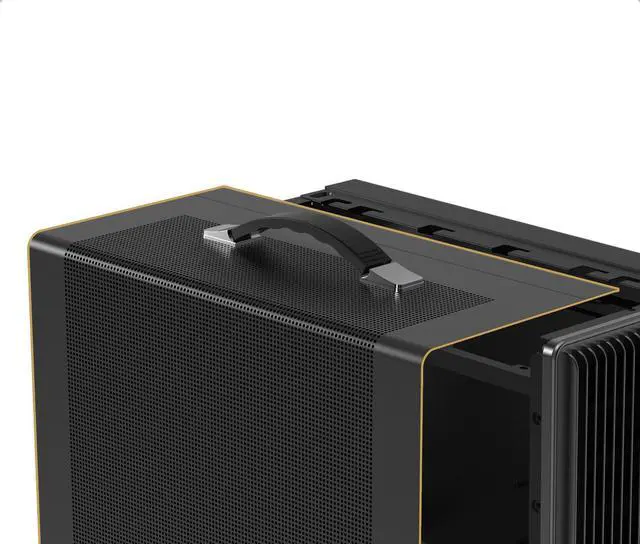 Alt view image 6 of 6 - P40 Mesh Handheld Portable ITX/Micro ATX Computer Case Compact Gaming MINI PC Case