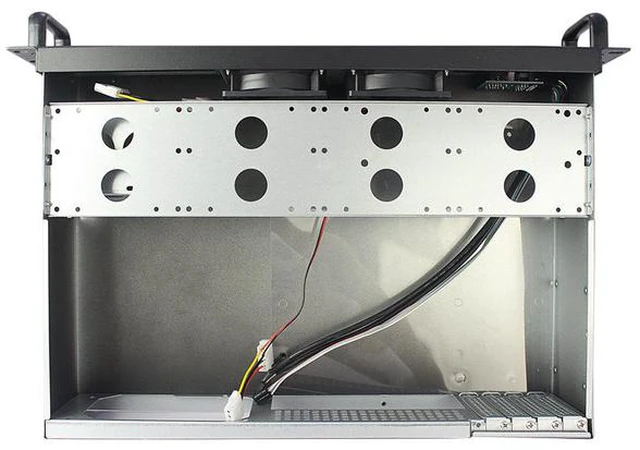 Alt view image 3 of 6 - 19 inch standard rack mounted 2U server chassis Case industrial control computer case with silent, dust-proof, ultra short 300mm depth monitoring horizontal computer server case shell computer case