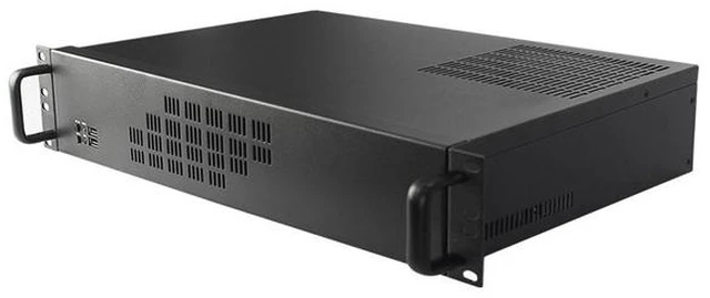 Alt view image 6 of 6 - 19 inch standard rack mounted 2U server chassis Case industrial control computer case with silent, dust-proof, ultra short 300mm depth monitoring horizontal computer server case shell computer case