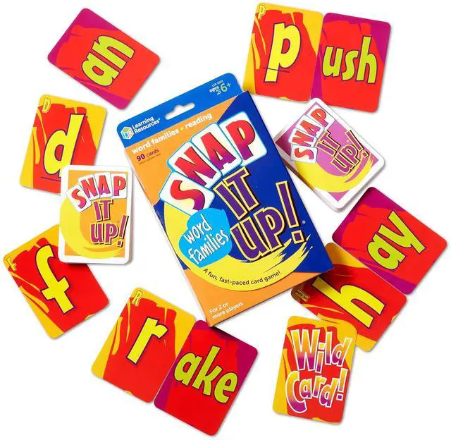 Main image of Learning Resources Snap It Up! Phonics & Reading Card Game - Sight Words Flash Cards, Phonics Family Board , ABC Classroom Must Haves, Toddler Activities, Homeschool Supplies, Montessori