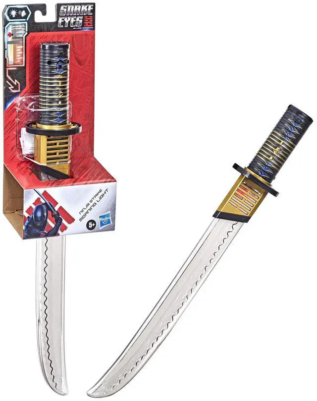 Alt view image 2 of 7 - Hasbro Snake Eyes: G.I. Joe Origins Ninja Strike Morning Light Electronic Sword for Kids Roleplay, Toys for Kids Ages 5 and Up