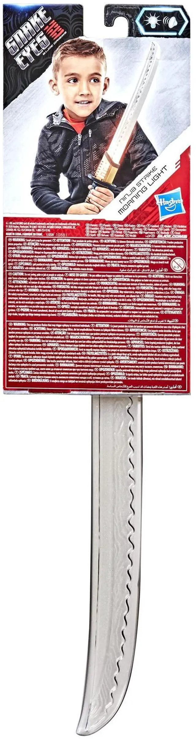 Alt view image 4 of 7 - Hasbro Snake Eyes: G.I. Joe Origins Ninja Strike Morning Light Electronic Sword for Kids Roleplay, Toys for Kids Ages 5 and Up