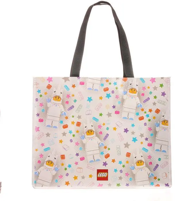 Alt view image 2 of 3 - LEGO TOTE BAG Reusable Gift Bag with Handles - Perfect and Toy organization, Grocery Shopping, Birthday Gift, Party Bag, Unicorn Girl