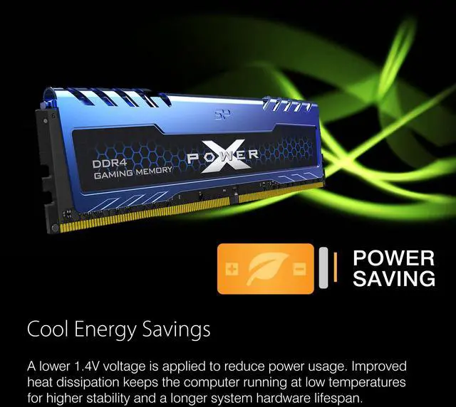 Alt view image 5 of 5 - Silicon Power 32GB (2 x 16GB) DDR4 3200 (PC4 25600) 288-Pin XPOWER Turbine DDR4 DRAM Desktop Memory Model SP032GXLZU320FD