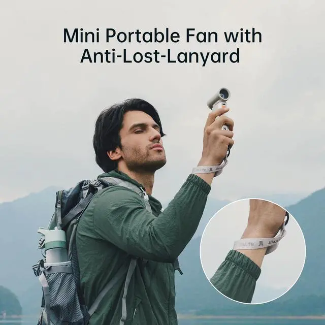 Alt view image 2 of 7 - JISULIFE Portable Turbo Fan - 100-Speed Adjustable, 9000mAh Rechargeable, LED Display, Metal Shell with Accessories