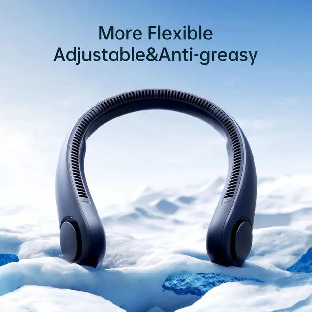 Alt view image 5 of 7 - JISULIFE Neck Fan5-Speed Rechargeable 4000mAh, Adjustable Wearable Cooler for Indoor/Outdoor