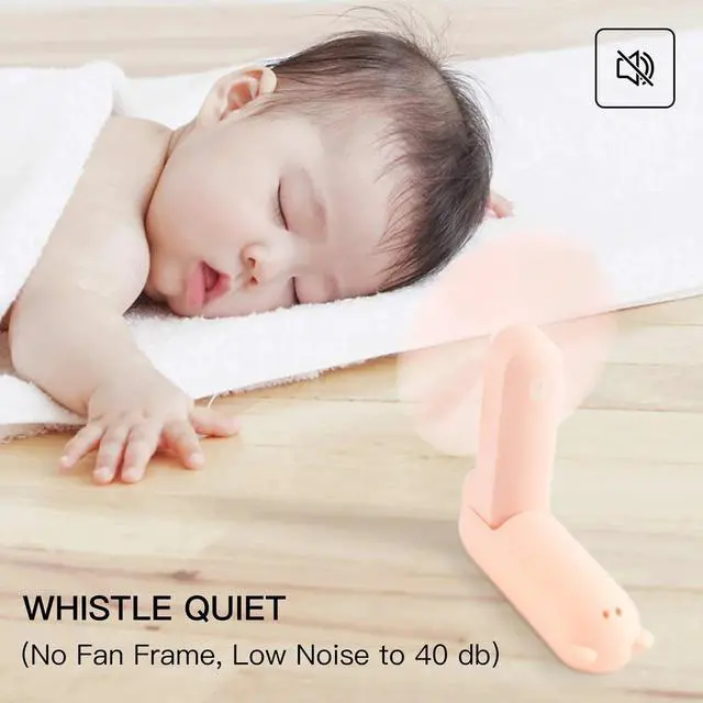 Alt view image 3 of 6 - JISULIFE Portable Fan, Foldable Pocket Fan with 4500 mAh Battery, Flashlight, 3 Speeds for Travel