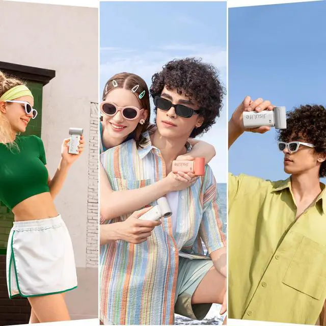 Alt view image 6 of 7 - JISULIFE Portable Handheld Fan, 40000 RPM Turbo Fan, 12H Battery Life, 5-Speed, 3600mAh USB Rechargeable, Mini Pocket Design, Gift for Women Men, Travel Outdoor Use