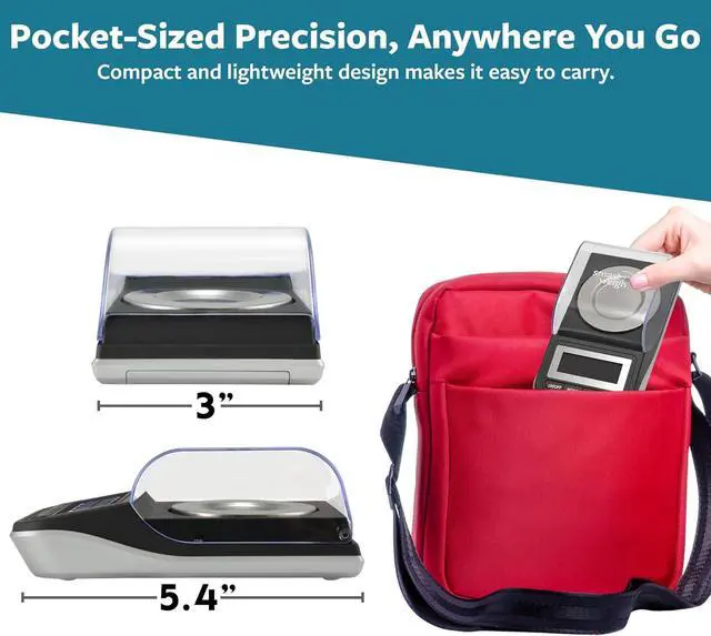 Alt view image 5 of 7 - Smart Weigh 50g x 0.001 Grams, Premium High Precision Digital Milligram Scale, Includes Tweezers, Calibration Weights,Three Weighing Pans and Case