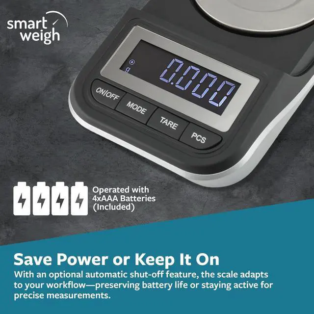 Alt view image 4 of 7 - Smart Weigh 50g x 0.001 Grams, Premium High Precision Digital Milligram Scale, Includes Tweezers, Calibration Weights,Three Weighing Pans and Case