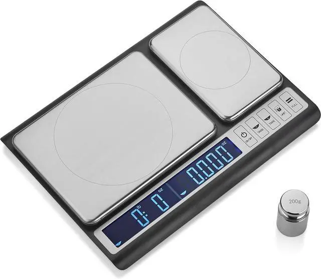 Main image of Smart Weigh Dual Platform Digital Kitchen Scale Stainless Steel Culinary Kitchen Scale 10 kilograms x 0.01 grams High Precision Digital Food Scale Tare Function LCD w/Backlit for Baking Cooking Food
