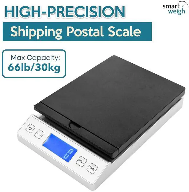 Alt view image 2 of 7 - Smart Weigh All in 1 Digital Shipping Postal Scale 66LB 0.1oz Accurate Digital Postal Scale with Hold and Tare Function Ideal for Shipping Packages Mail Scale Batteries and AC Adapter Included