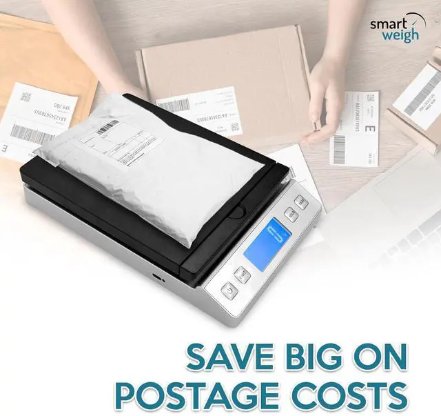 Alt view image 7 of 7 - Smart Weigh All in 1 Digital Shipping Postal Scale 66LB 0.1oz Accurate Digital Postal Scale with Hold and Tare Function Ideal for Shipping Packages Mail Scale Batteries and AC Adapter Included