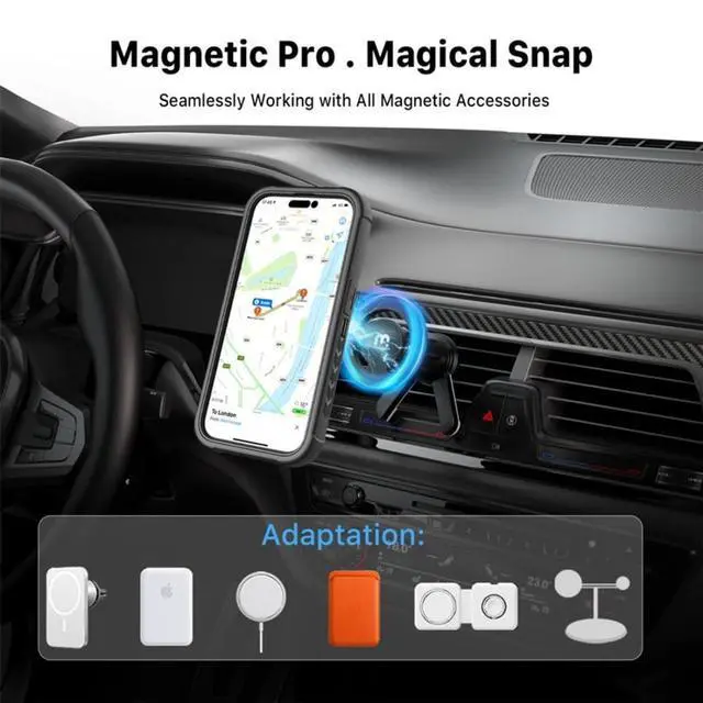 Alt view image 3 of 6 - MYBAT PRO Maverick Series Rogue Edition MagSafe Case for iPhone 15 Pro Max (6.7) Heavy Duty Protection Black