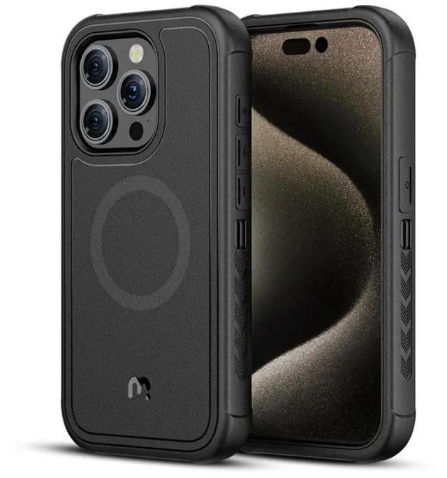Main image of MYBAT PRO Maverick Series Rogue Edition MagSafe Case for iPhone 15 Pro Max (6.7) Heavy Duty Protection Black