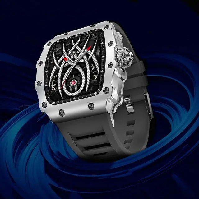 Alt view image 3 of 7 - Smart Watch, Fitness Tracker with Heart Rate Monitor, Blood Oxygen, Sleep Tracking, 1.76 Inch Touchscreen Smart watch for Android iOS Swimming Waterproof Pedometer Step Calories Tracker for Women Men