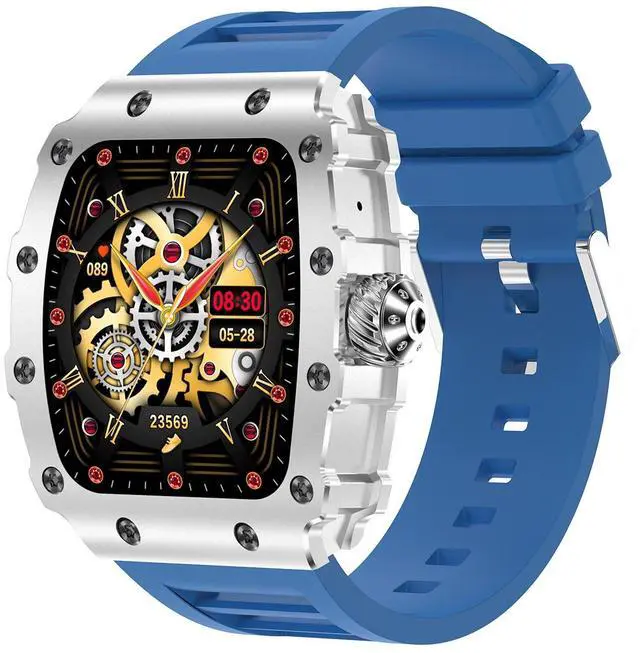 Smart Watch, Fitness Tracker with Heart Rate Monitor, Blood Oxygen, Sleep Tracking, 1.76 Inch Touchscreen Smart watch for Android iOS Swimming Waterproof Pedometer Step Calories Tracker for Women Men