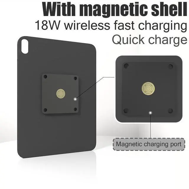 Alt view image 5 of 6 - Zilvex Magnetic Wall Mount with Charging Case A8 for iPad (10th Generation) 10.9-Inch. 100-250V AC 18W Quick Charge, Strong Magnets, EMONITA
