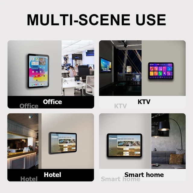 Alt view image 2 of 7 - Zilvex Wall Mount Charging Kit for Apple iPad Air 2024 13" Magnetic Tablet Wall Mount with 15W Fast Charging, TPU Protective Case, Smart Home Hub Integration