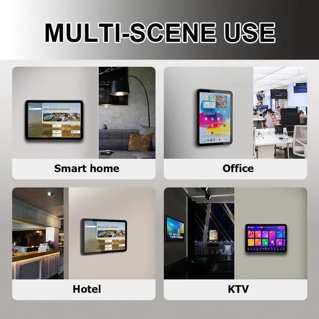 Alt view image 5 of 7 - Zilvex Magnetic Wall Mount with Charging Case A8 for iPad (10th Generation) 10.9-Inch. 100-250V AC 18W Quick Charge, Strong Magnets
