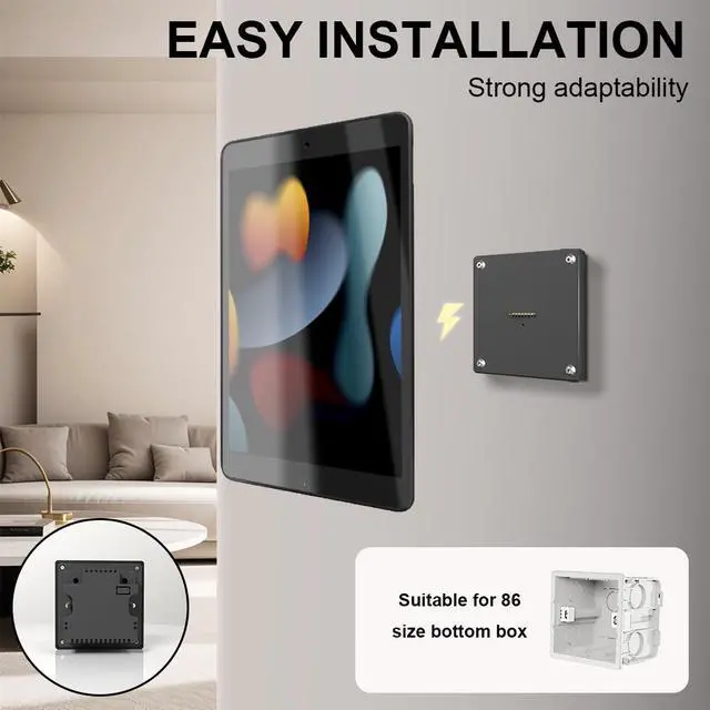 Alt view image 2 of 7 - Zilvex Wall Mounted iPad Stand for iPad 7/8/9th 10.2 Inch Tablet Case with Retail Packaging - Ideal Mounts & Holders Solution