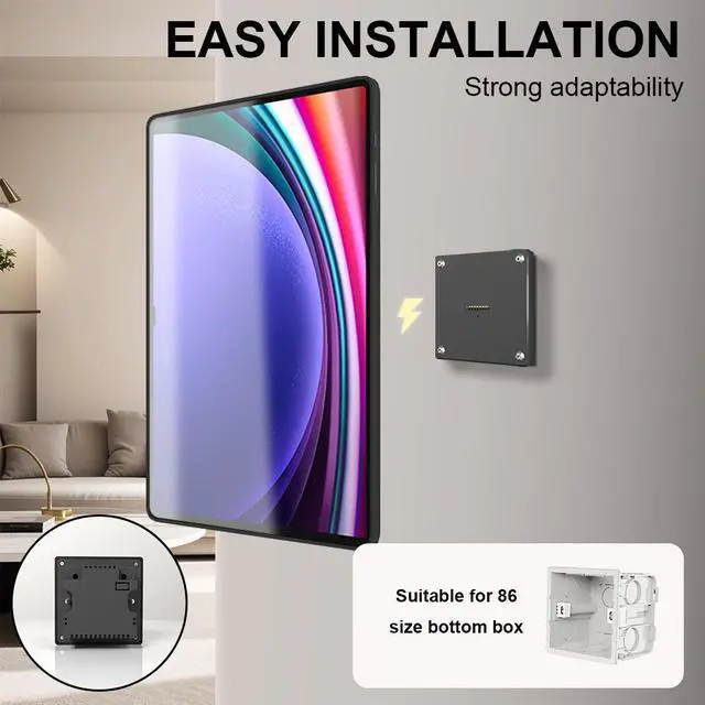 Alt view image 2 of 7 - Zilvex Magnetic Wireless Charging Dock for Samsung Galaxy Tab S9 Ultra  Wall-Mounted Stand with Protective Case